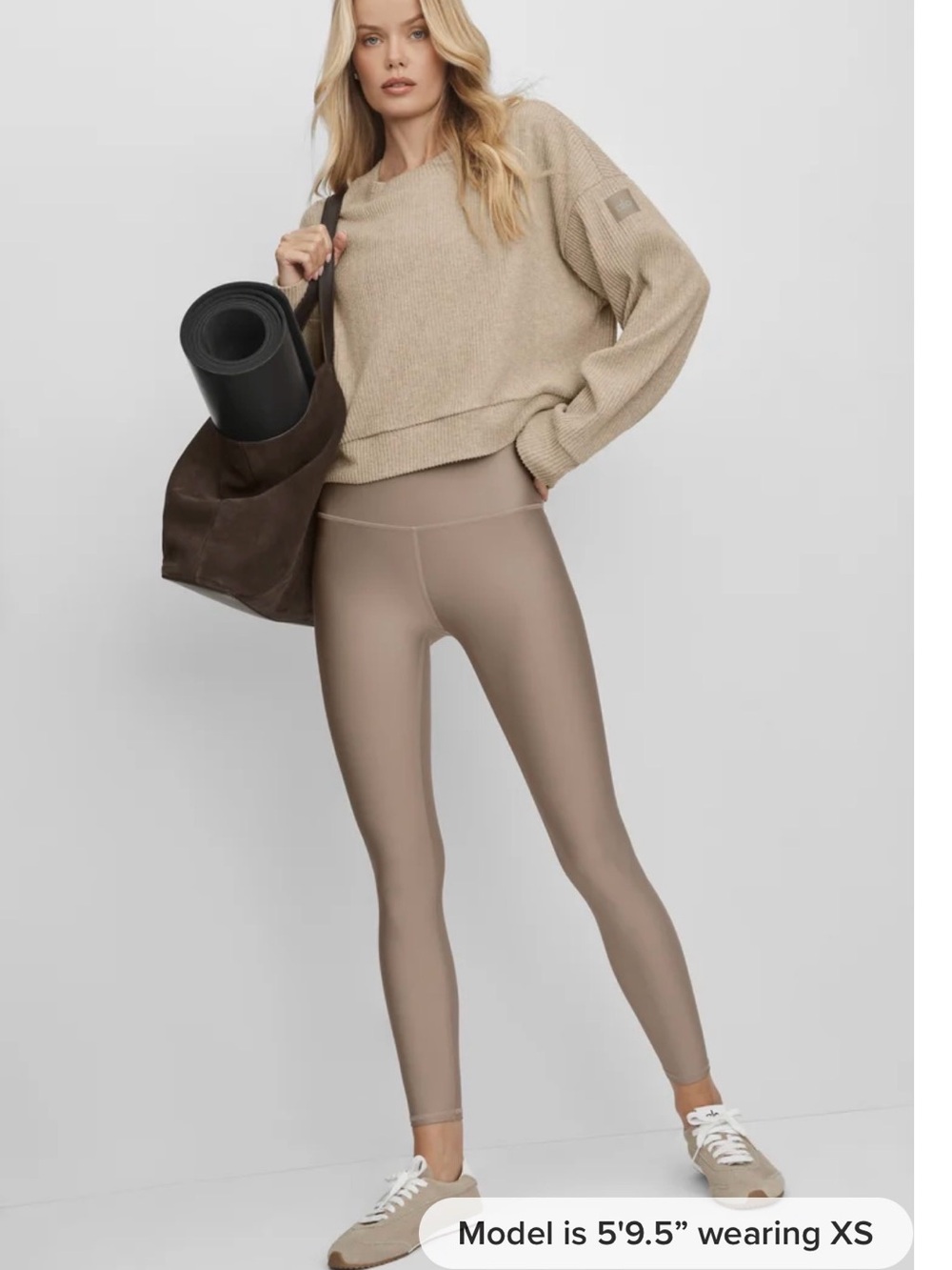ALO Yoga High-Rise 7/8 Airlift Leggings in Gravel
